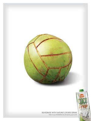菲律賓Coco Fresh創意廣告 自然的運動飲料，賦予活力新定義